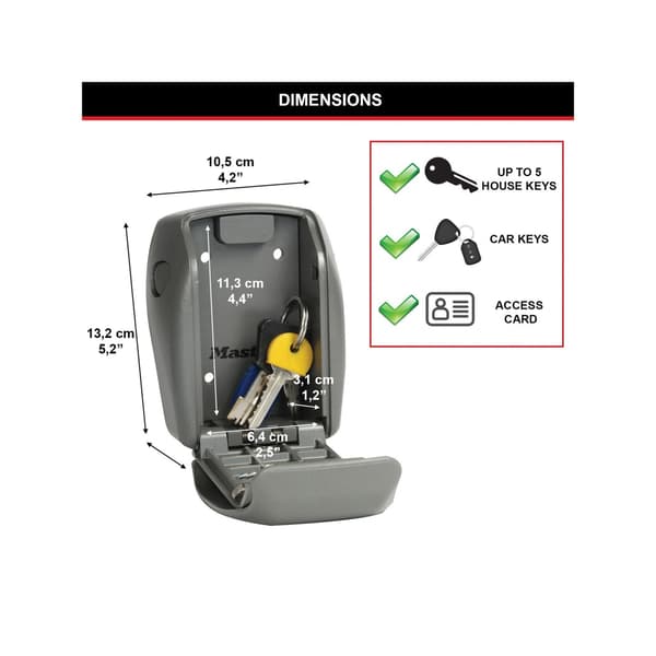 Master Lock 5415e Wall-mounted Reinforced Key Lock Box