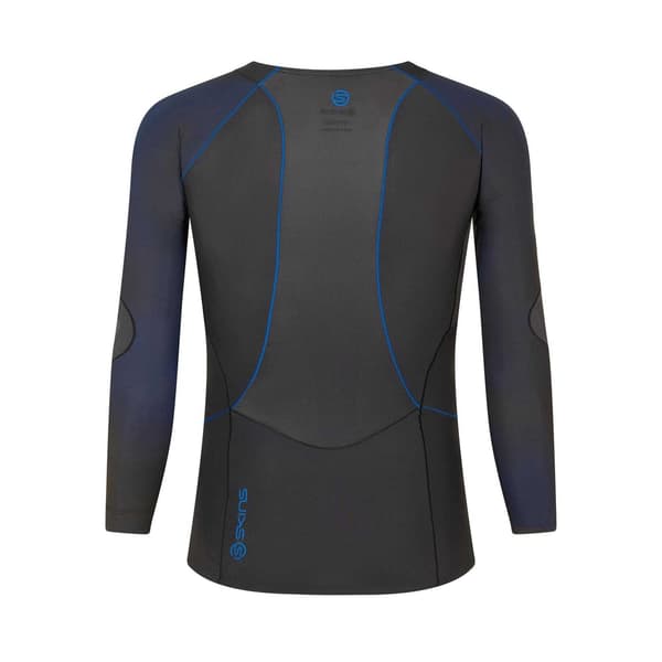 Skins Herr Base Layer-topp med kontrastärmar