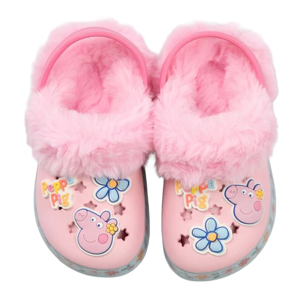 Peppa Pig Flickor Blommor Pälsfodrade Träskor