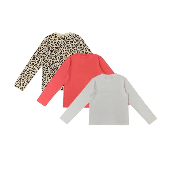 Star Barn/Barn Leopardmönstrad Långärmad Lång Pyjamas Set (3-pack)
