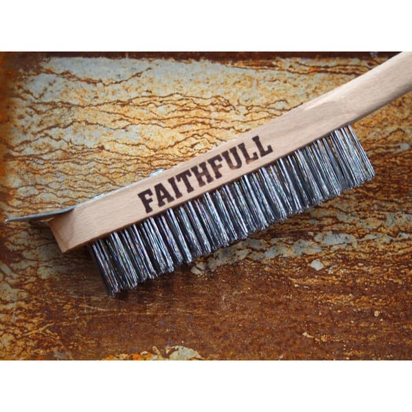 Faithfull Lightweight Scratch Brush With Scraper, Four Row
