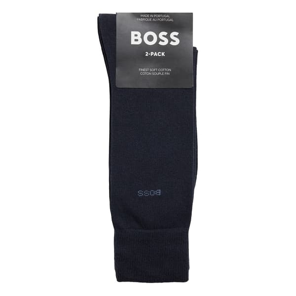 Boss Mens Plain Socks (Pack of 2)