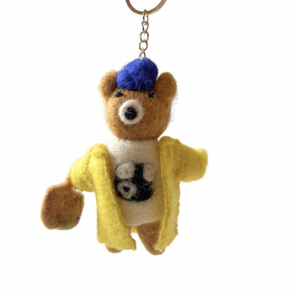 Lazy Jacks Artist Bear Keyring