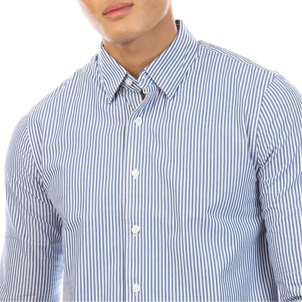 Peter Werth Mens Beasley Vertical Stripe Long-Sleeved Shirt