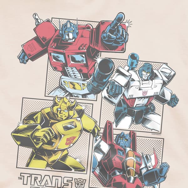 Transformers Unisex Aikuisten Generations Comic Grid T-paita