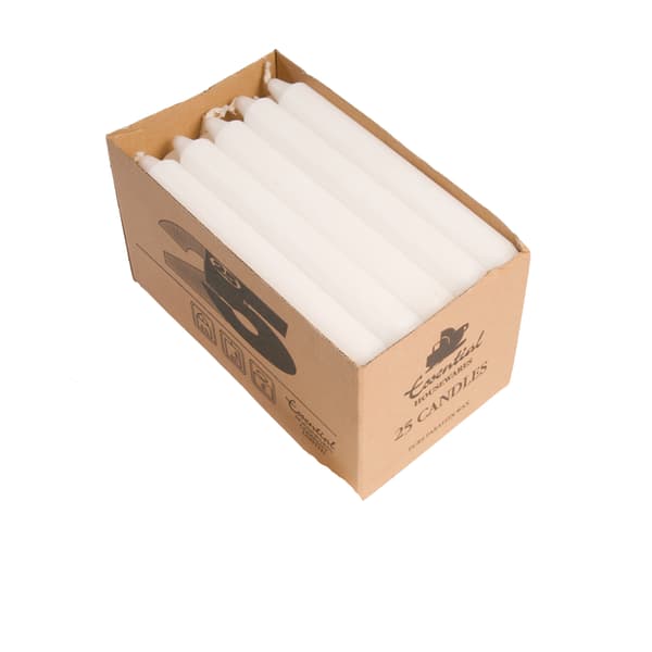 Essential 7 Hour Candles White 25pk