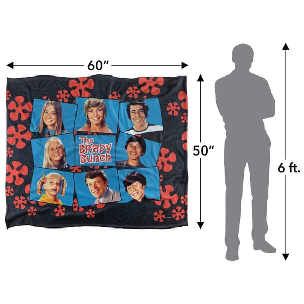 The Brady Bunch Silky Squares Supersoft Blanket
