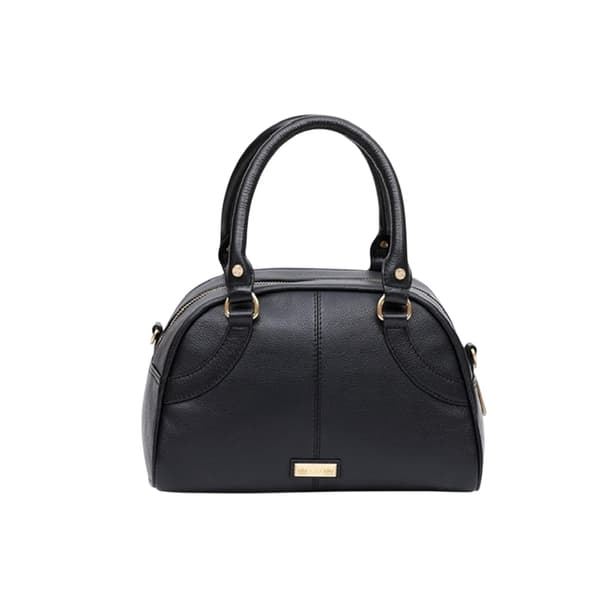 Biba Logo Leather Bowling Bag