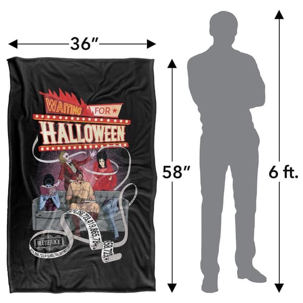 Beetlejuice Wating For Halloween Soft Touch Blanket