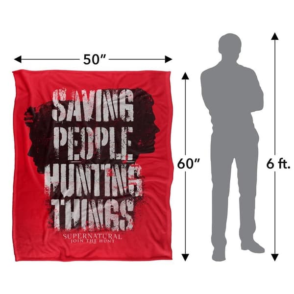 Supernatural Sam & Dean Saving People Silhouette Blanket