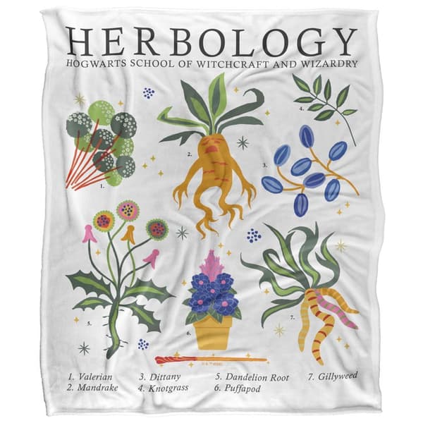 Harry Potter Herbology Soft Touch Blanket