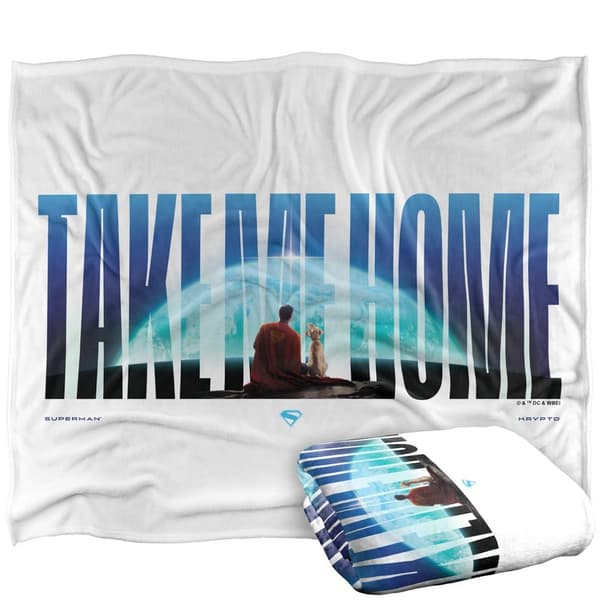Superman Take Me Home Words Blanket