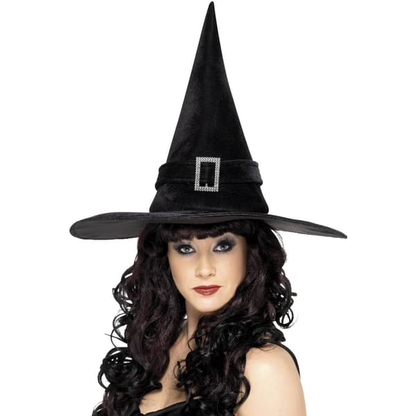 Smiffys Buckle Witch Costume Hat