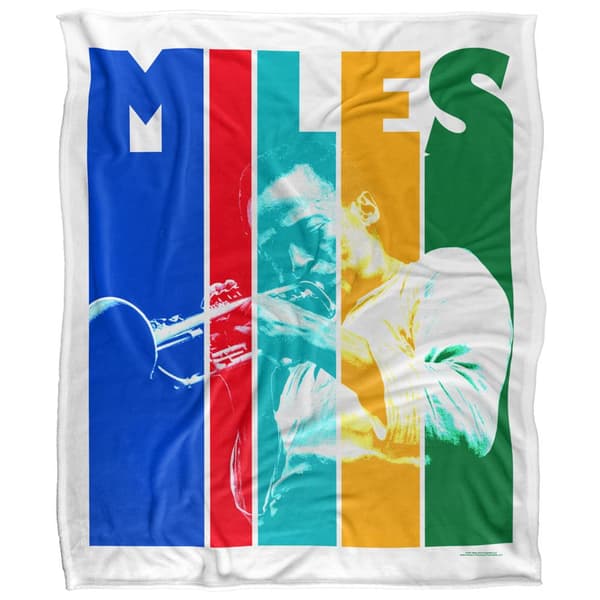 Miles Davis Silky Colour Block Supersoft Blanket