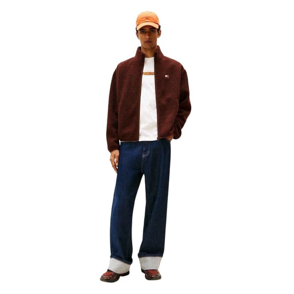 Tommy Jeans Herr Teddyfleece Regular Fleecejacka