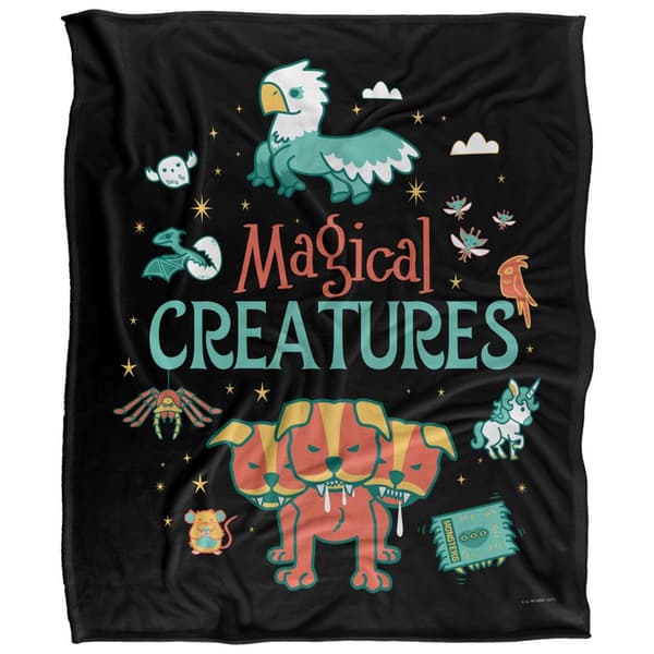 Harry Potter Magical Creatures Chibi Blanket