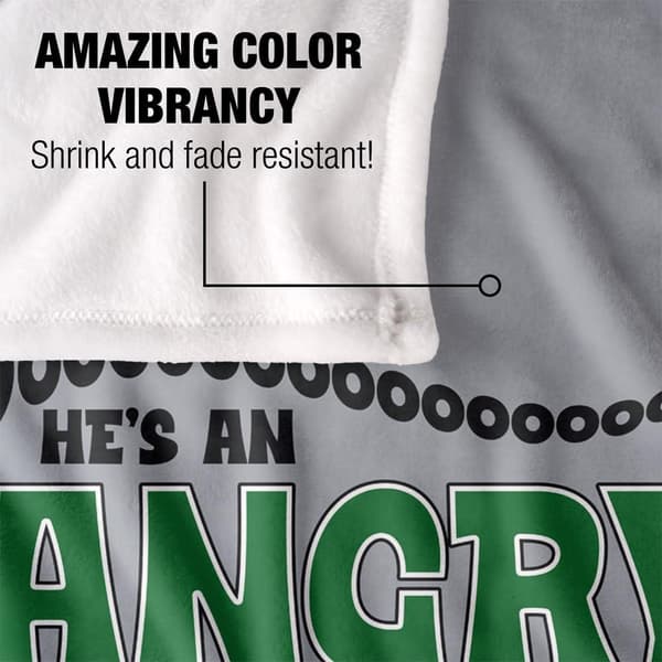 Elf Angry Elf Text Polyester Soft Touch Blanket
