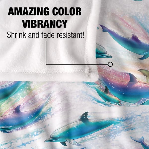 Royce McClure Dolphin Flow Silky Repeat Print Supersoft-huopa