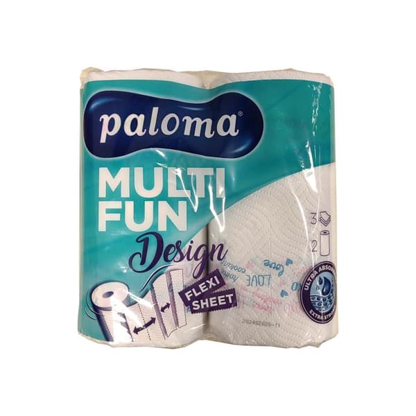 Paloma Multi Fun Design 3-lagers Hushållspapper 2-pack