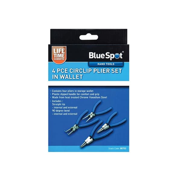 Bluespot Tools låsringstångssats, 4 delar