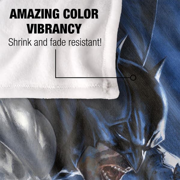 Batman Throwing Fists Printed Soft Touch Blanket