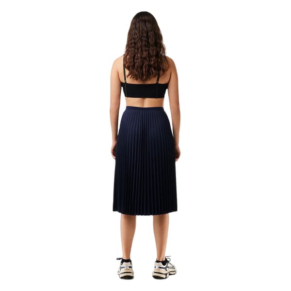 Lacoste Dam/Kvinnor Plisserad Polyester Midi Kjol