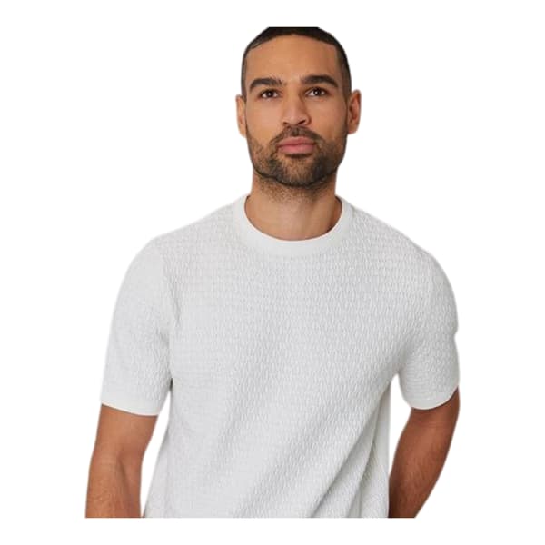 Threadbare Herrar Texturerad Ribbstickad Normal T-shirt