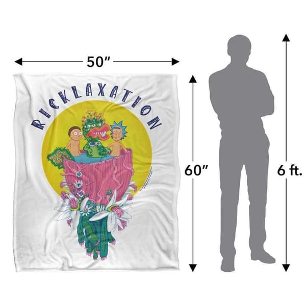 Rick And Morty Ricklaxation Soft Touch Blanket