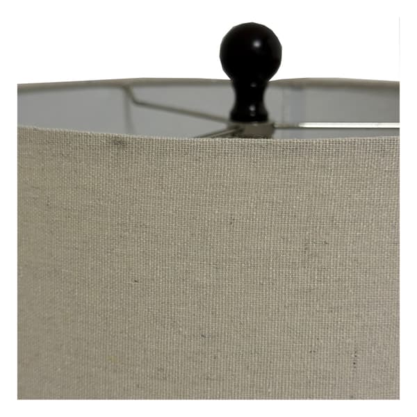 Hill Interiors Sepia Shadows Squat Linen Table Lamp