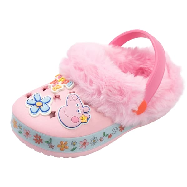 Peppa Pig Flickor Blommor Pälsfodrade Träskor