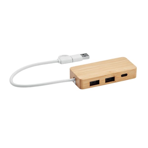 MidOcean Hubbam Bamboo USB-hub