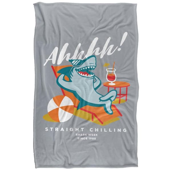Shark Week Sunbathing Soft Touch Blanket