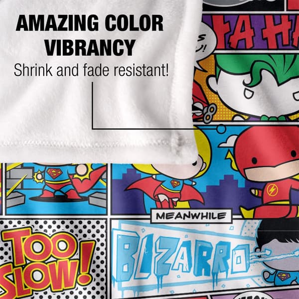 Justice League Chibi Comic Collage Blanket