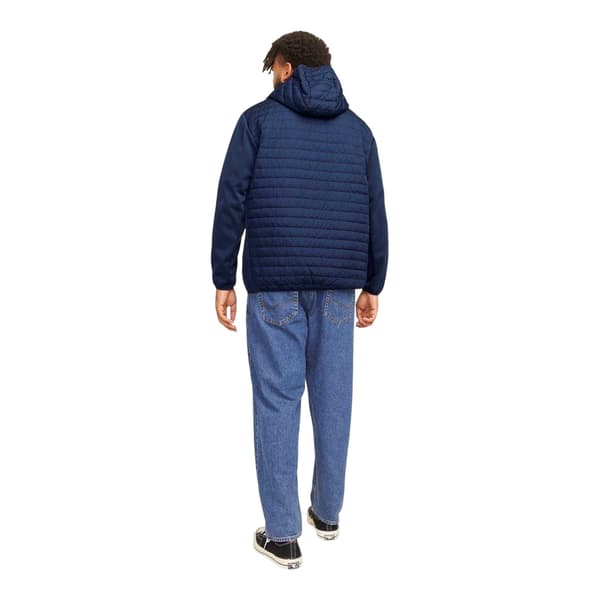 Jack And Jones Herr Quiltad Ribbad Mudd Plus Pufferjacka