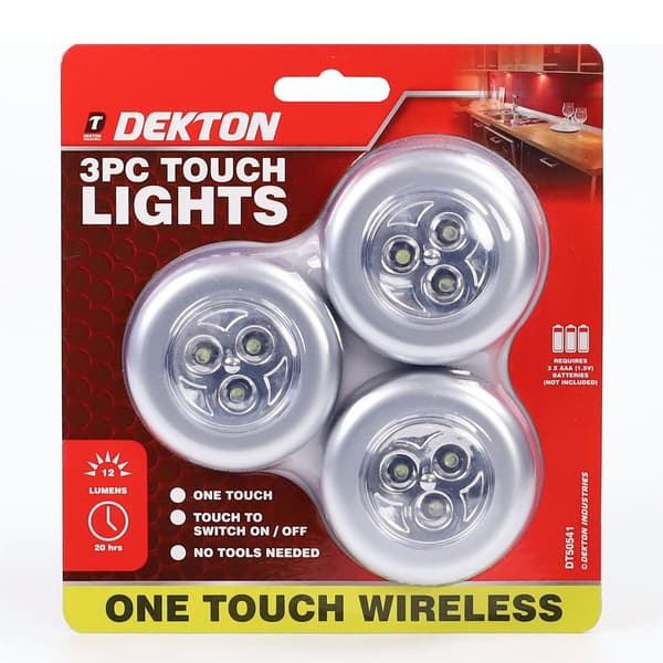 Dekton LED Touch Light (Pack of 3)