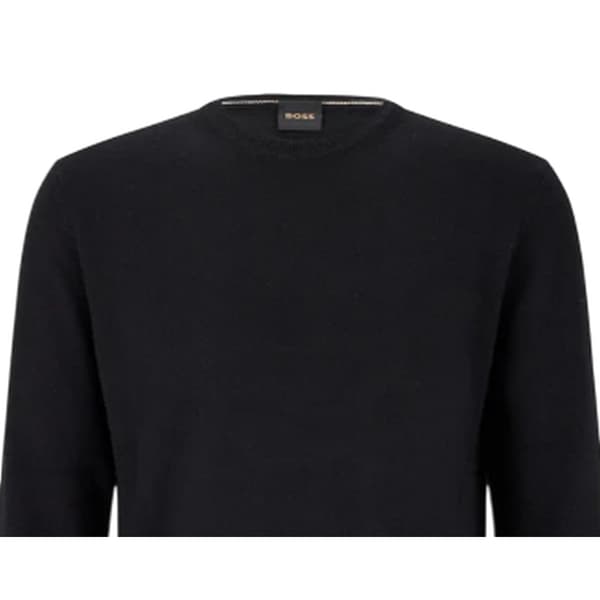 Boss Mens Plain Regular Long-Sleeved Sweater Top