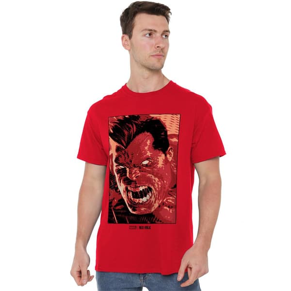 Marvel Herr Röd Hulk Bröl T-Shirt