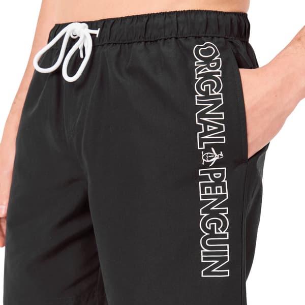 Original Penguin Badshorts med logotyp för män