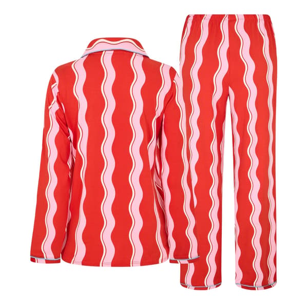 Urban Threads Dam/Kvinnor Squiggle Lång Pyjamas Set