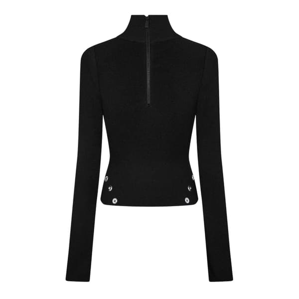 Off White Dam/Dam Öglor Mock Neck Topp