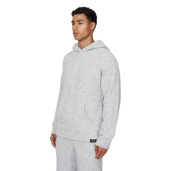 Good For Nothing Mens Knitted Fluffy Pull Over Oversized Hoodie