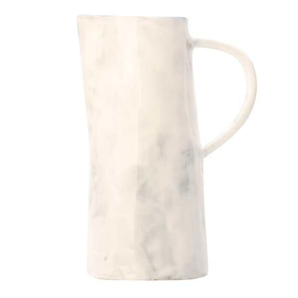 Off White Plain Ceramic Jug