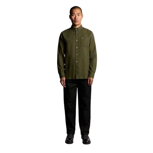 Lyle & Scott Mens Flannel Long-Sleeved Button-Down Shirt