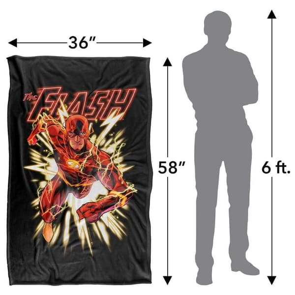 JLA Flash Glow Soft Touch Blanket