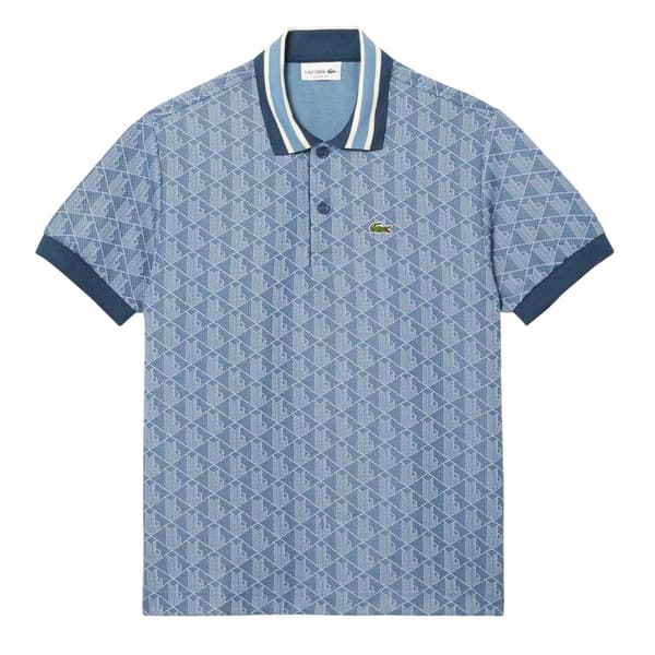 Lacoste Herr Monogram Jacquard Pikétröja