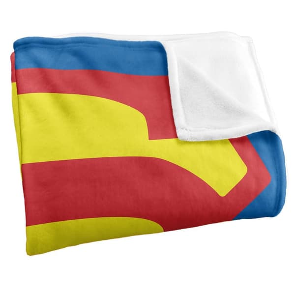 Superman 1952 Shield Polyester Soft Touch Blanket