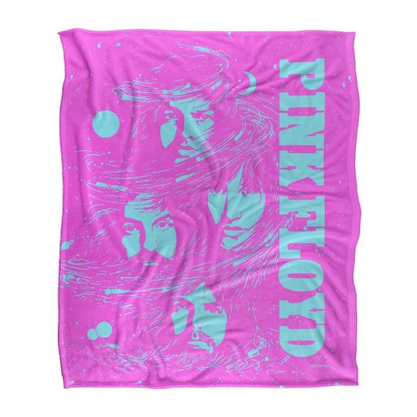 Pink Floyd Silky Space Faces Supersoft Blanket