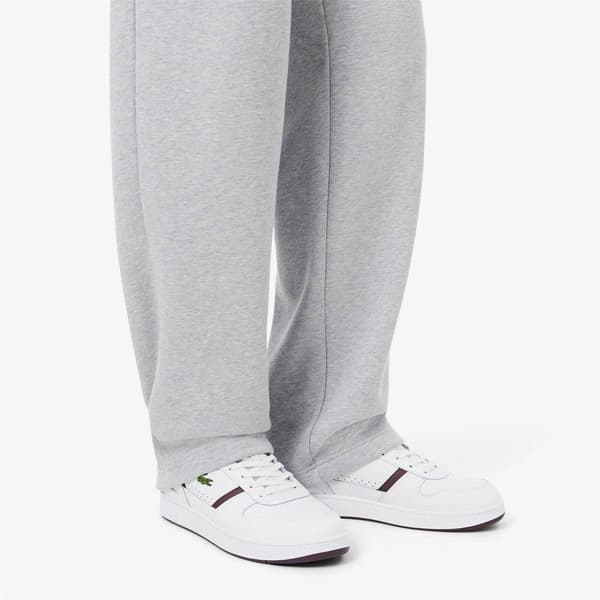 Lacoste Mens T-Clip Leather Flat Trainers