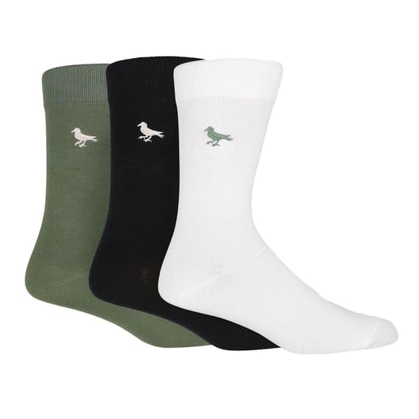 Modern Amusement Herr Robin Silver Lake Crew Strumpor (3-pack)