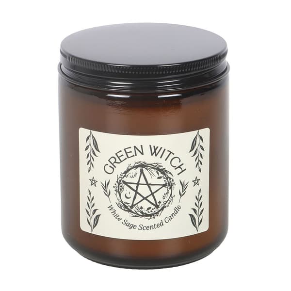 Something Different Green Witch White Sage Glass Scented Candle